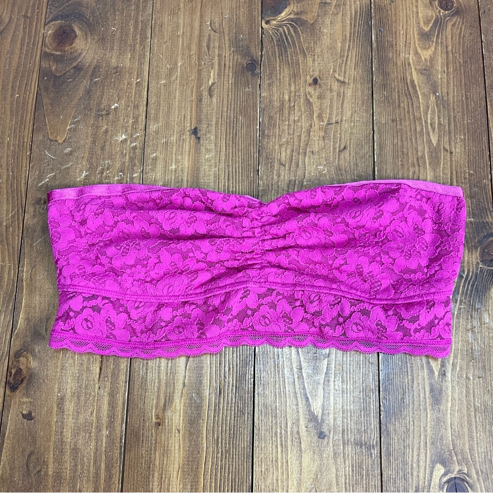 Aerie size small pink lace bandeau bra